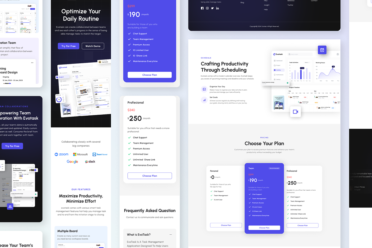 Evotask - Framer Template, a Landing Page Template by Agensip Design Agency (Photo 2 of 10)