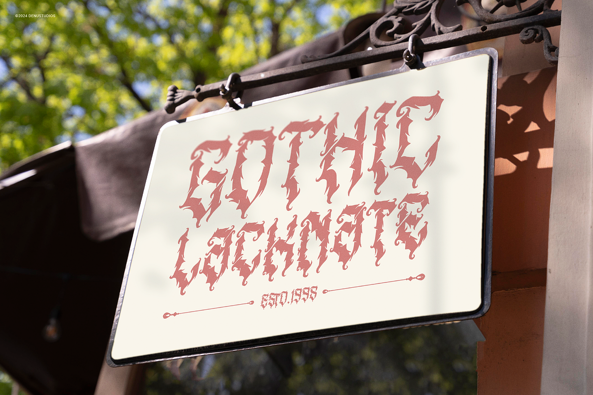 Menda Hixeon | Blackletter Typeface, a Blackletter Font by Denustudios (Photo 9 of 12)