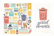 Postal elements set, an Animal Illustration by Lesya Skripak (Thumbnail 3 of 4)