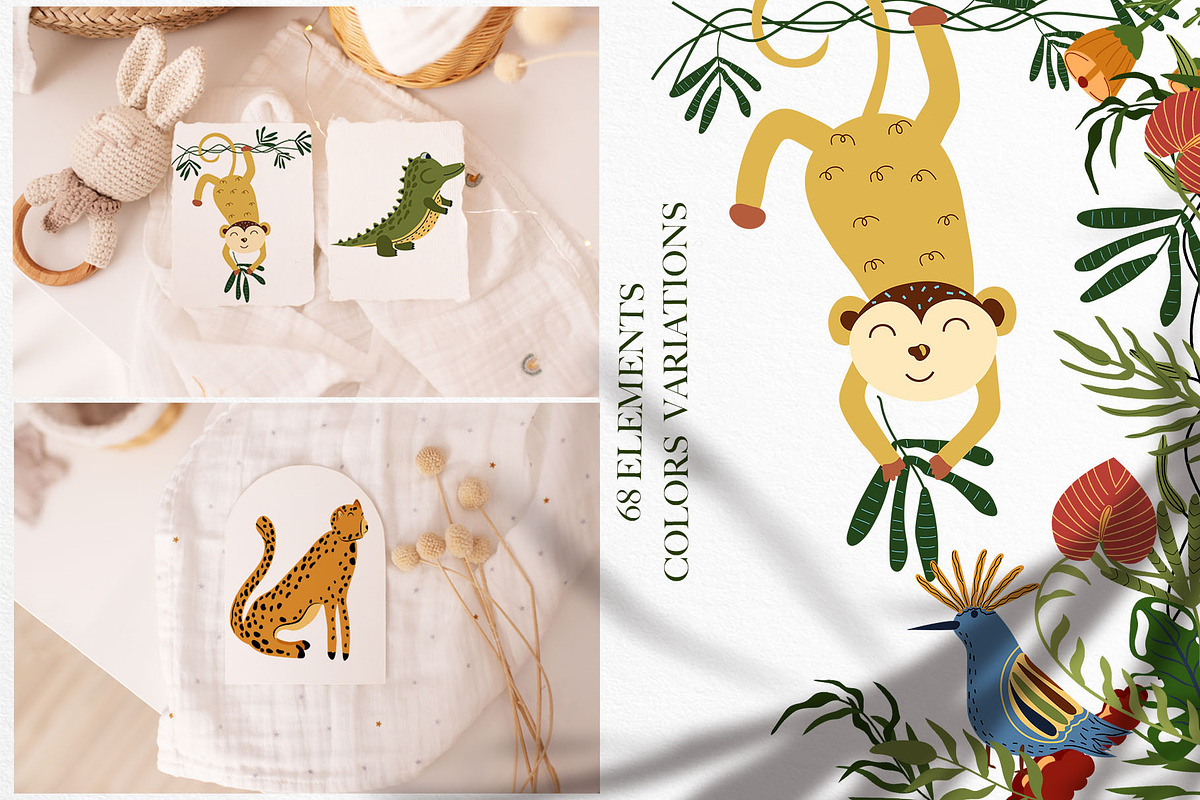 Jungle Animals collection, an Animal Illustration by Usis (Photo 3 of 20)