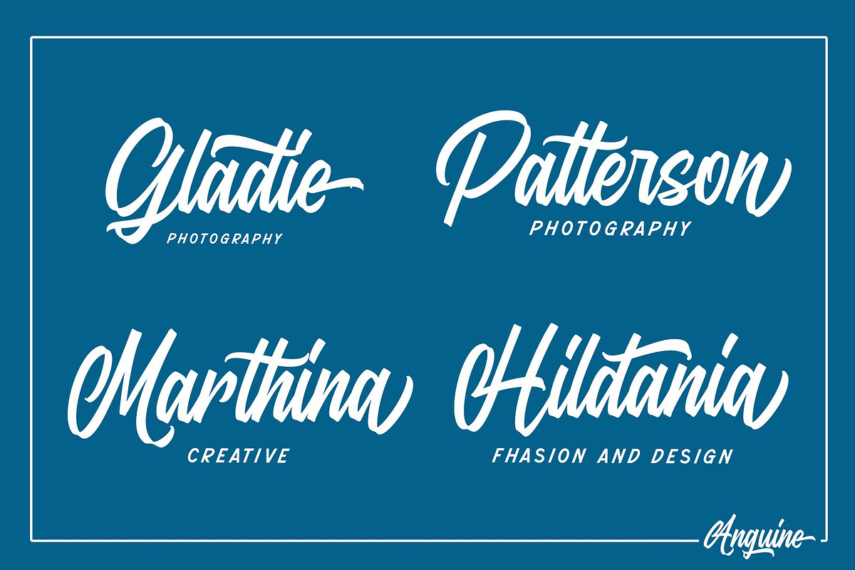 Anguine - Stylish Typeface, a Script Font by GearShift (Photo 14 of 14)