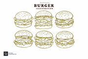 Hand Drawn Burger Illustration, a Food Illustration by putra_purwanto (Thumbnail 1 of 2)