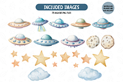 Space Astronauts Clipart Set, a Person Illustration by TatiMockup (Thumbnail 5 of 7)