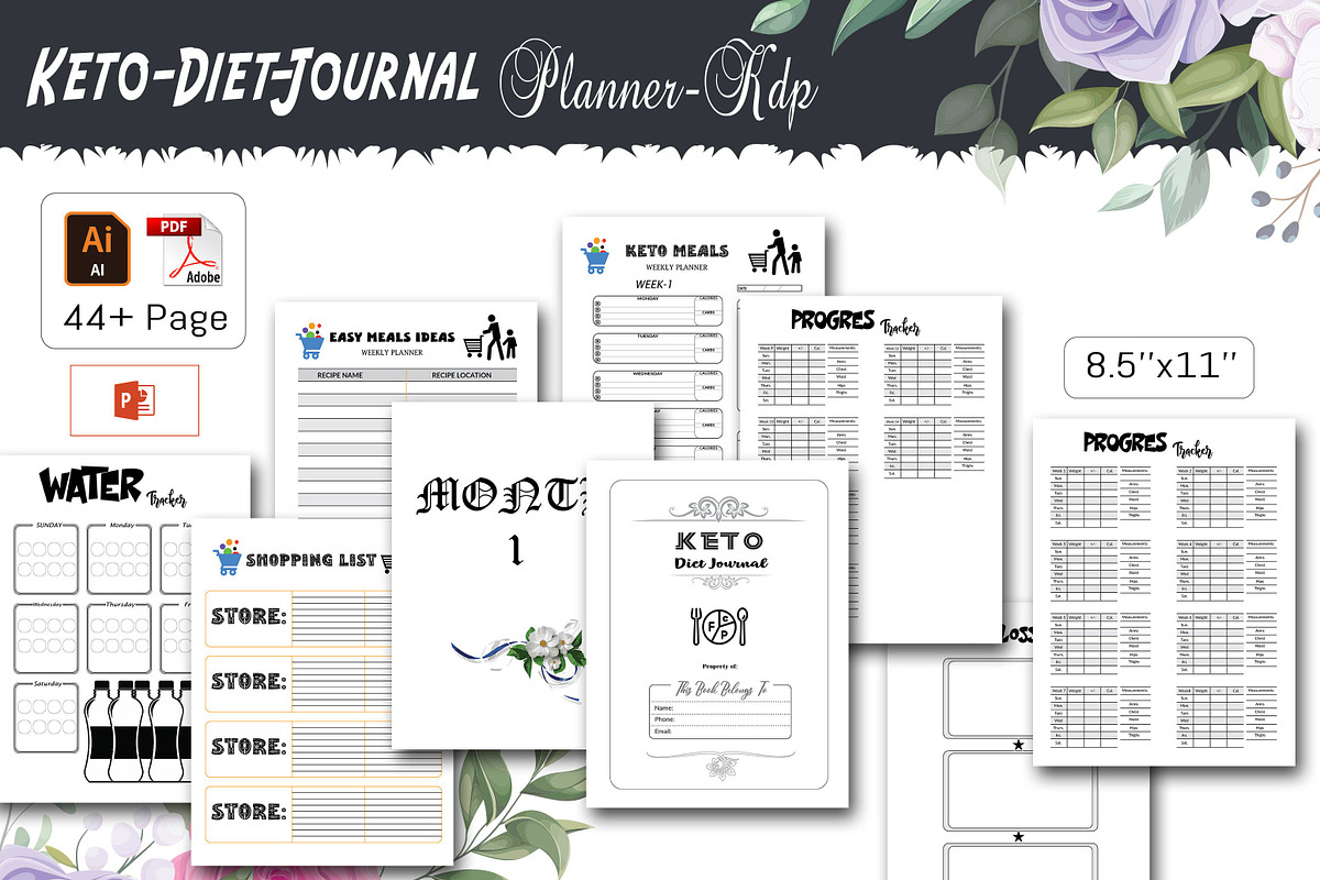 Keto Diet Planner, a Stationery Template by design_hut (Photo 1 of 2)