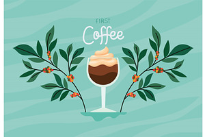 Poster Of First Coffee