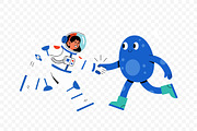 Cute Alien Astronaut Friendship, a Person Illustration by Partikusi Design (Thumbnail 3 of 3)