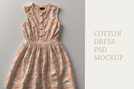 Cotton dress psd mockup, a Shirt Mockup by jenartstudio