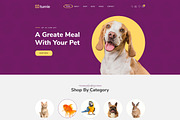 Animal Food Website Template - Tuime, a Bootstrap Template by HasThemes (Thumbnail 1 of 4)
