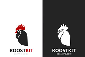 Vector Of Rooster And Cock Logo Combination. Chinese And Cockerel Design Element For New Year Cards