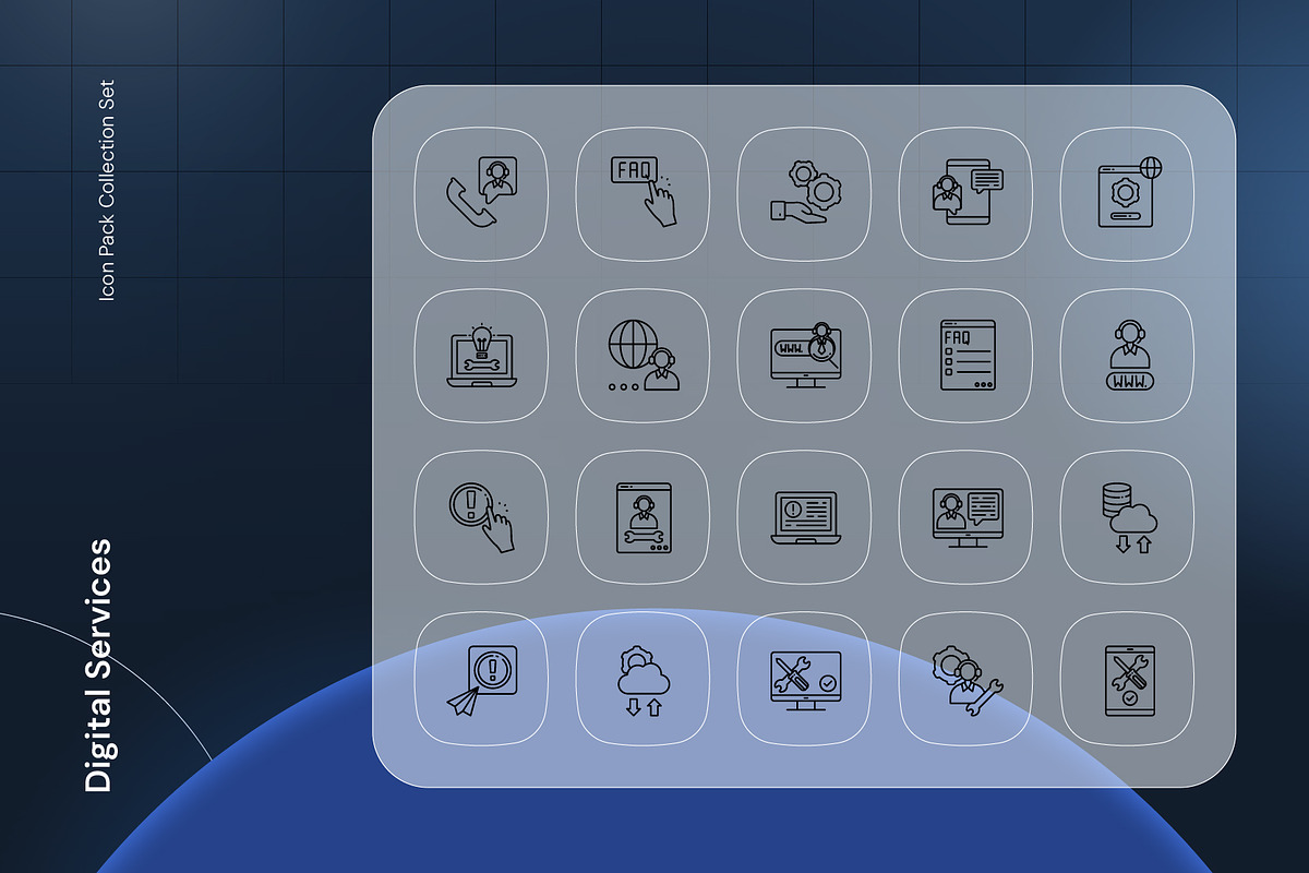 Digital Services Icon, an Outline Icon by Nathaya Studio (Photo 2 of 2)