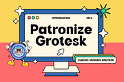 Patronize Modern Grotesk Font, a Serif Font by UICreative (Thumbnail 1 of 13)