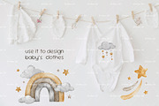Hot Air Balloon watercolor clip art, a Decorative Illustration by Fedulova Art (Thumbnail 3 of 16)