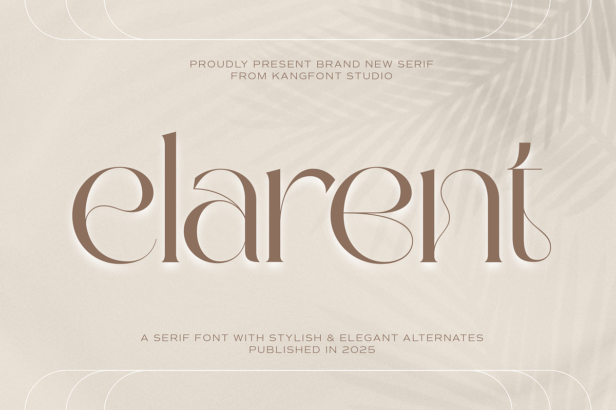 Elarent – Elegant Display Serif Font, a Serif Font by kangfont Studio (Photo 1 of 11)