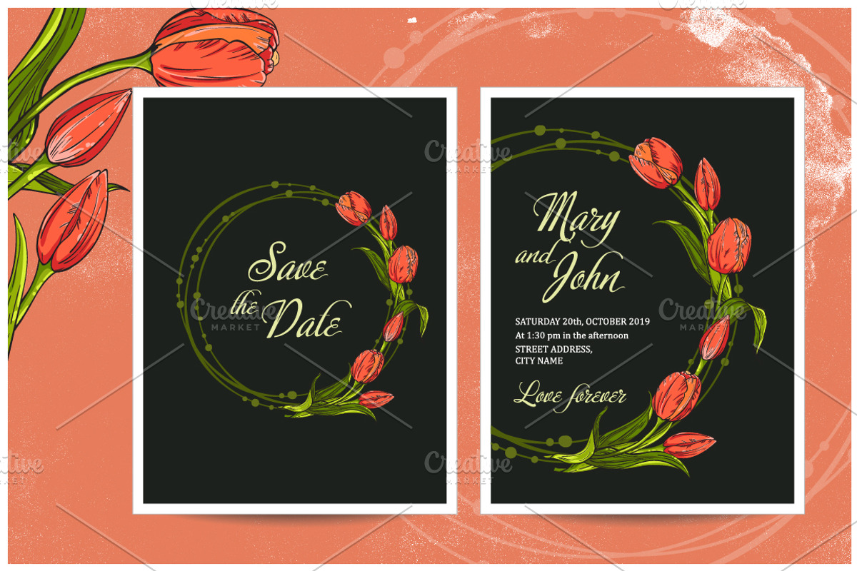 Wedding invitation cards, a Card Template by Aglia ART (Photo 4 of 4)