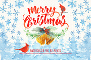 watercolor christmas clipart, an Illustration by Art & Things (Thumbnail 8 of 12)