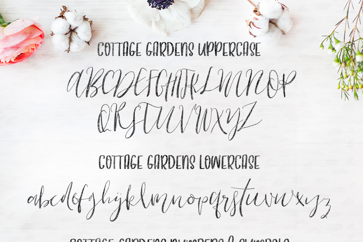 Cottage Gardens Script Font Duo preview 2