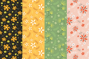 Hand-drawn Floral Pattern Collection