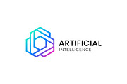 Artificial Intelligence Logo Linear, a Branding & Logo Template by Signatoro (Thumbnail 3 of 4)