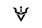Warrior symbol with a sword, a Branding & Logo Template by Vectorium Studio (Thumbnail 1 of 2)