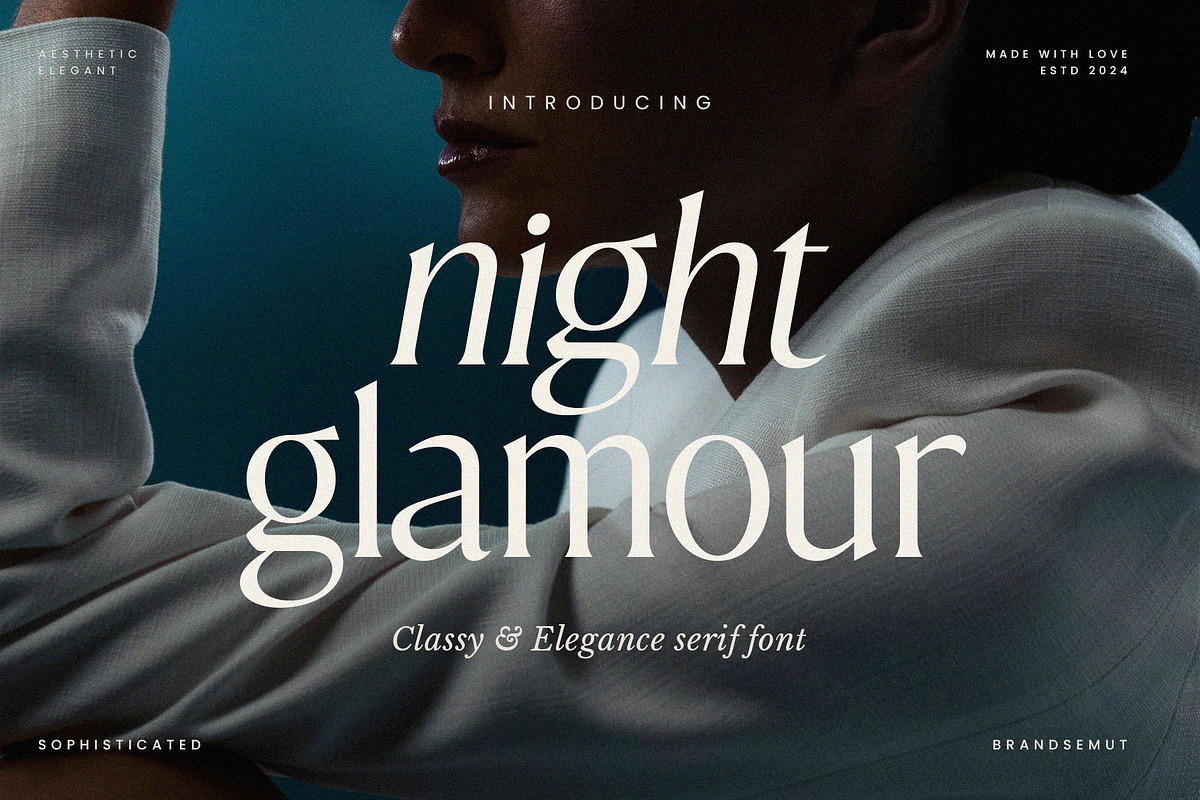 Night Glamour Classy Serif Font, a Serif Font by BrandSemut (Photo 1 of 10)