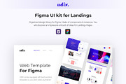 uDix — Figma UI Kit for Landings, an UI Kit Template by Nikolay K. (Thumbnail 1 of 4)