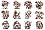 Whimsical Easter Bunny Clipart, an Illustration by Dream Creation (Thumbnail 3 of 6)