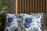 Chinoiserie Blue Floral Pattern, a Pattern Graphic by elfy creative (Thumbnail 1 of 3)