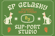 SP GELASKY Psychedelic Font, a Serif Font by Sup.Port Studio (Thumbnail 2 of 16)