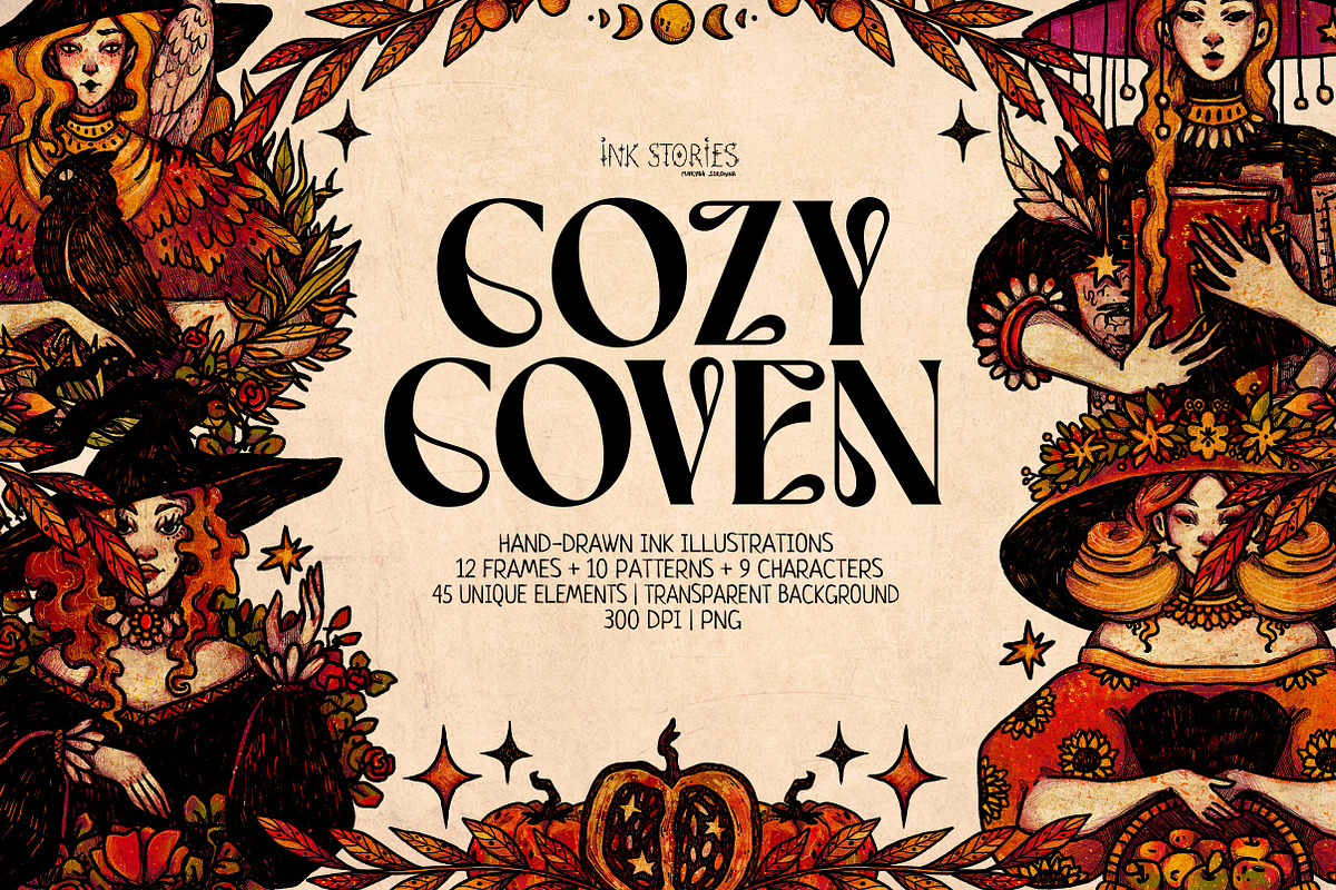 Cozy Coven | Autumn Witches, a Person Illustration by Ink Stories (Photo 1 of 10)