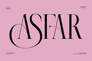 Asfar - Modern Ligatures Font