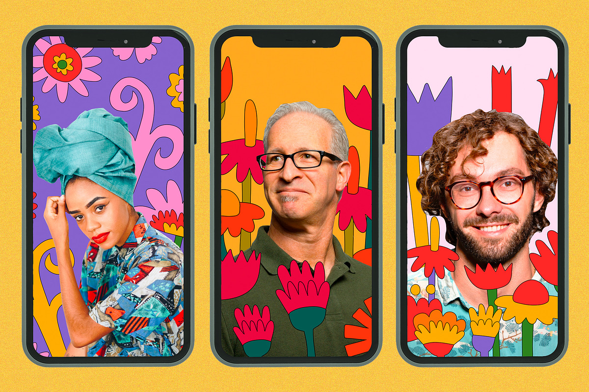 HIPPIE 70s FLOWERS-INSTAGRAM CREATOR, an Illustration by okchizh (Photo 11 of 13)