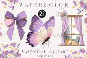 lavender cottagecore clipart set, an Illustration by CreationArt (Thumbnail 1 of 4)