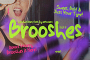 Brooshes Retro Handwritten Font, a Handwritten Font by Artcoast Std. (Thumbnail 1 of 8)
