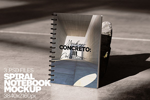 Spiral Notebook Mockup – Concreto 3
