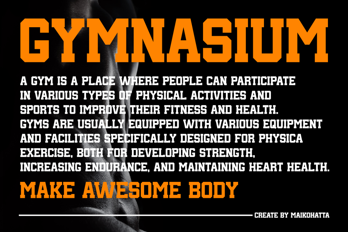 Desporm - Sport Display Typeface, a Serif Font by MaikoHatta (Photo 2 of 8)