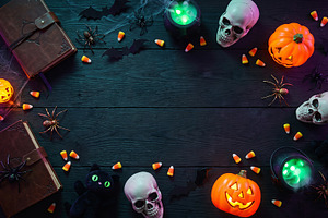 halloween frame with space for text