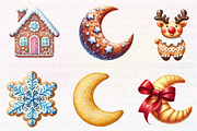 Christmas Cookie Clipart Bundle, an Illustration by CreationArt (Thumbnail 3 of 6)