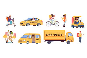 Delivery transport type. Walking, a Transportation Illustration by Stock-Smart-Start