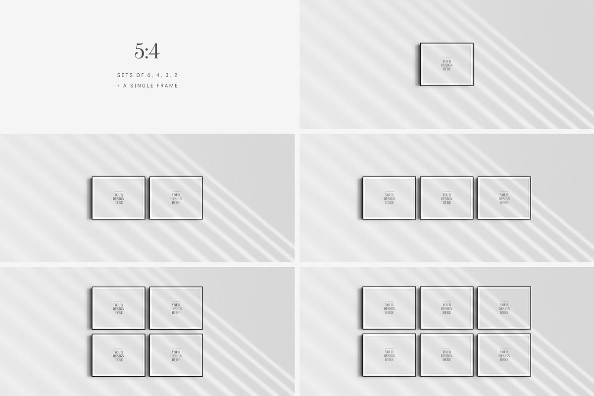 5:4 Frame Mockup BUNDLE 4:5 L, a Product Mockup by DESIGN BY nube (Photo 2 of 15)