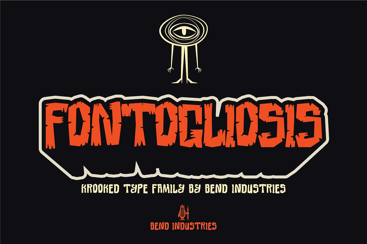 Krooked Typeface, a Sans Serif Font by Bend Industries (Photo 2 of 5)