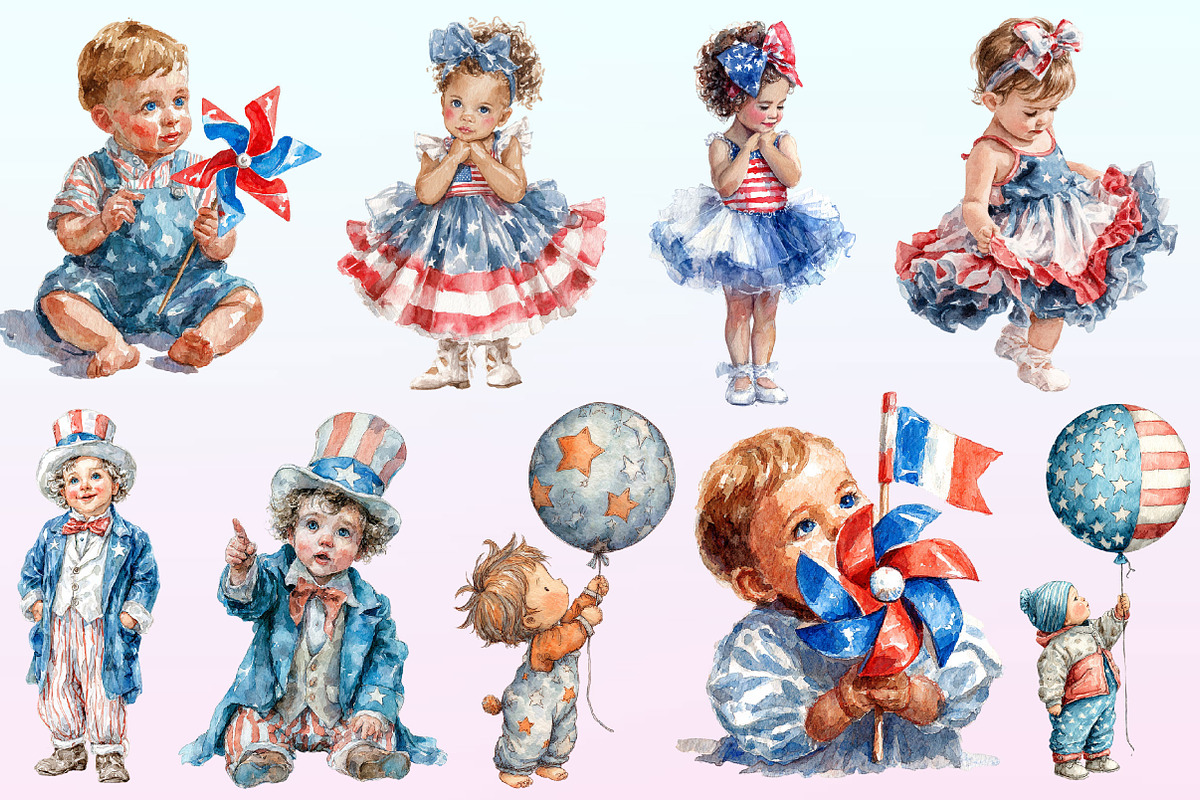 4th of July Cute Baby Sublimation, a Graphic by CitraGraphics (Photo 2 of 4)