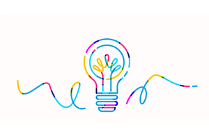Idea light bulb vector illustration, an Object Illustration by Zaie