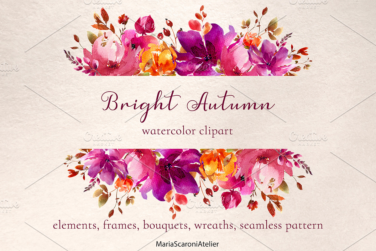 Bright Autumn Watercolor, an Illustration by MariaScaroniAtelier (Photo 1 of 7)