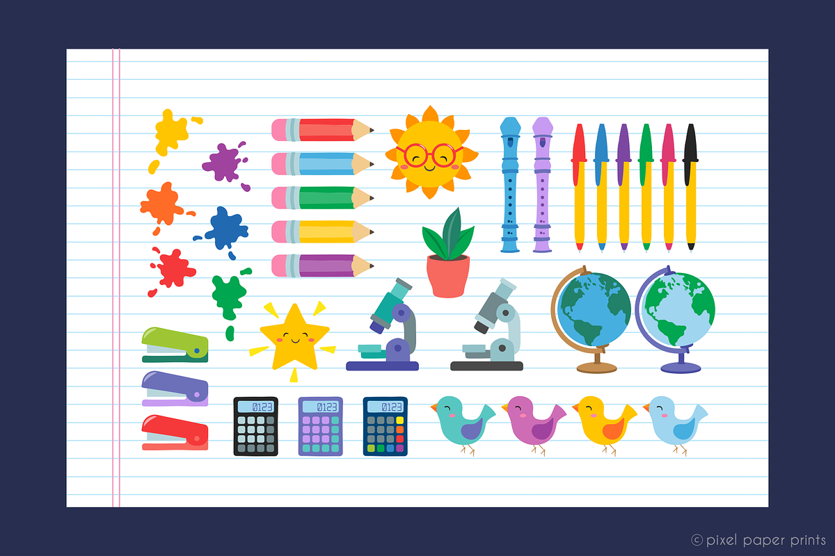 Cute Little School, an Illustration by PixelPaperPrints (Photo 3 of 9)