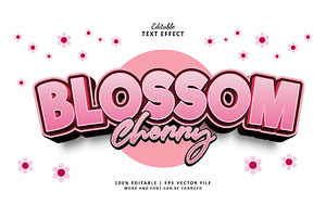 Text Effect Cherry Blossom, a Layer Style Add-On by Navy Graphic