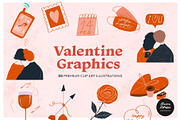 Valentine Graphics - Cute Clip Art, a Decorative Illustration by Marinastu (Thumbnail 1 of 9)