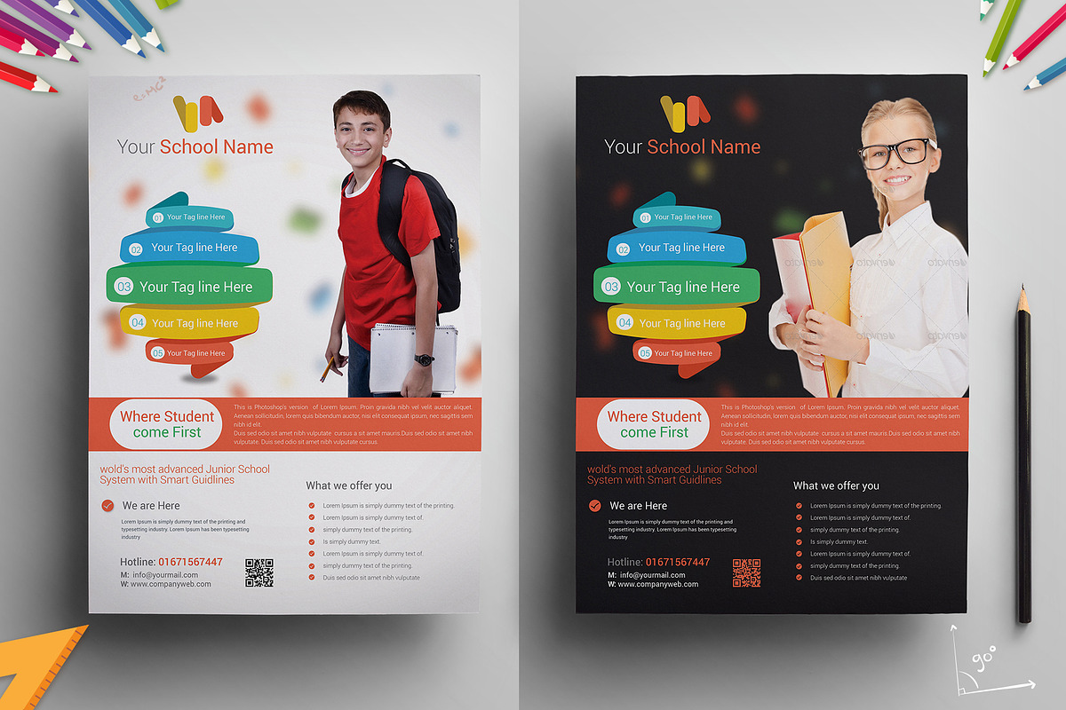 School Flyer Template, a Flyer Template by ideaz_sabbir (Photo 1 of 5)