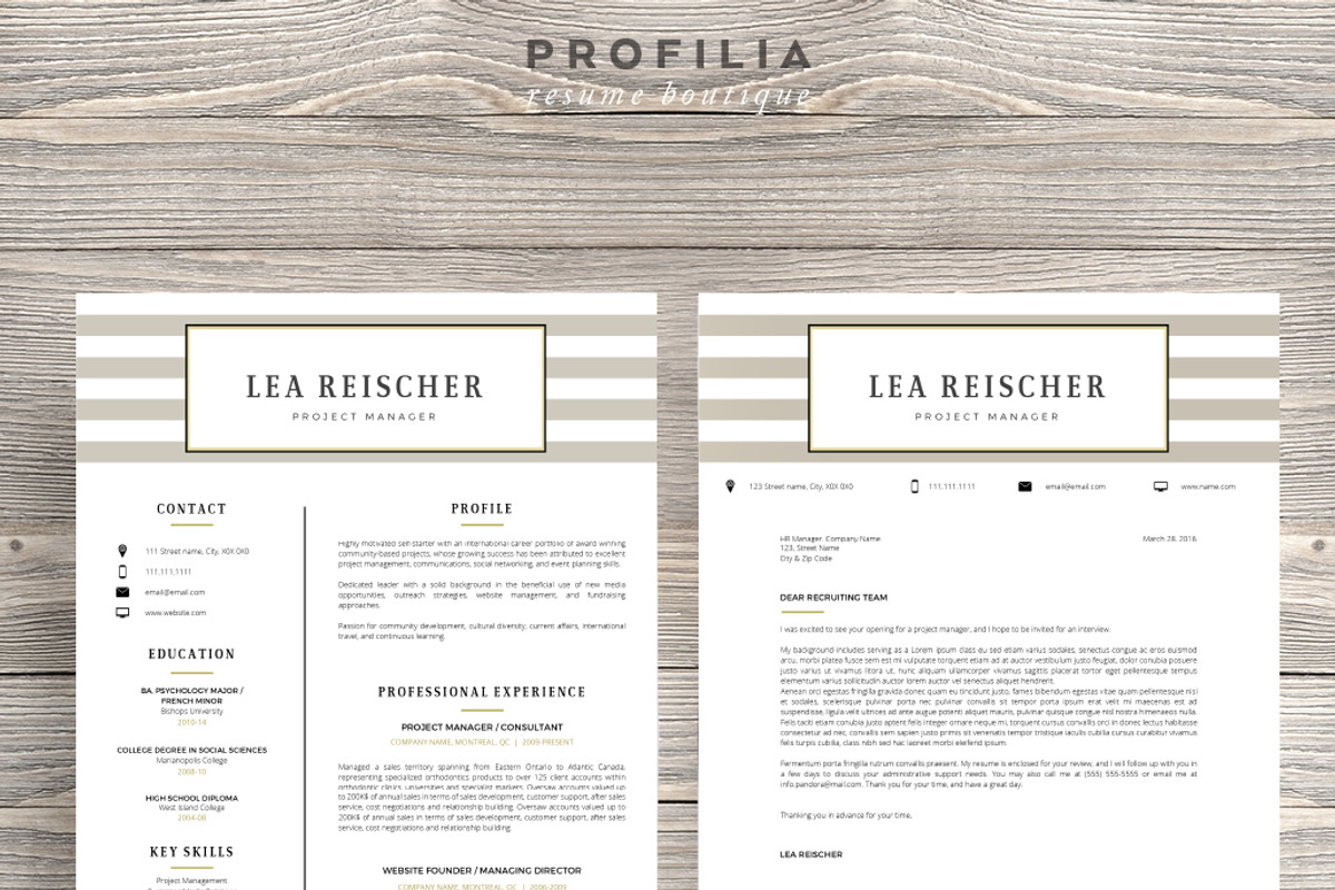Word Resume & Cover letter Template, a Resume Template by Profilia Resume Boutique (Photo 6 of 6)