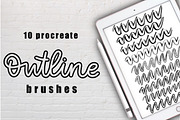 10 Outline Brushes for Procreate, a Brush Add-On by Almazova Dolzhenko (Thumbnail 1 of 5)