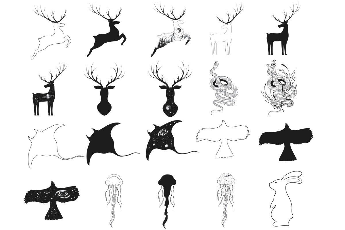 Celestial Animals Set 1 Procreate, a Brush Add-On by Disasterology Ink (Photo 6 of 10)